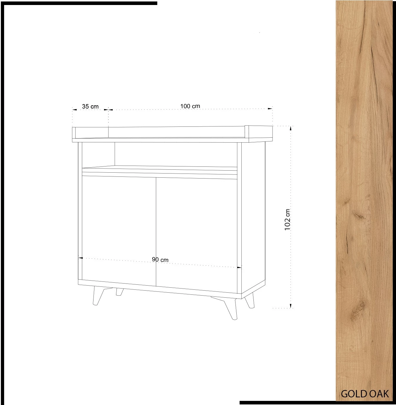Dollap këpucësh Hanah Home, Springa, ngjyrë lis dhe e bardhë, 100x102x35cm