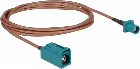 Kabllo antene DeLOCK 89659, RG-316, 1.8 m, FAKRA Z mashkull-në-femër, 50 Ω, Kafe/Gjelbër