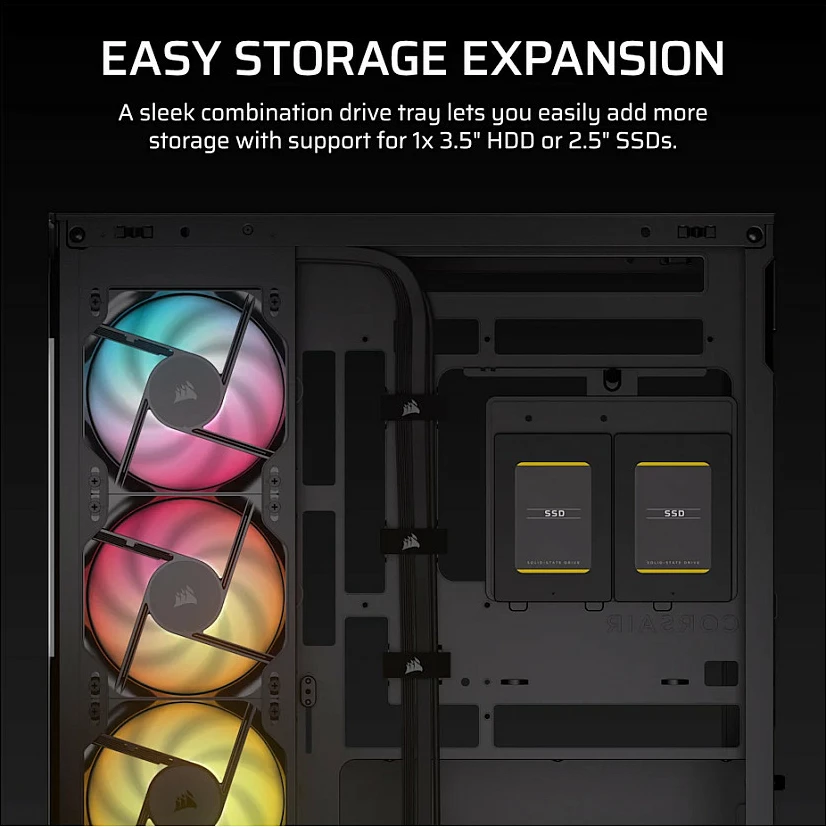 Kasë Corsair 2800X RS-R ARGB, Micro-ATX, e zezë