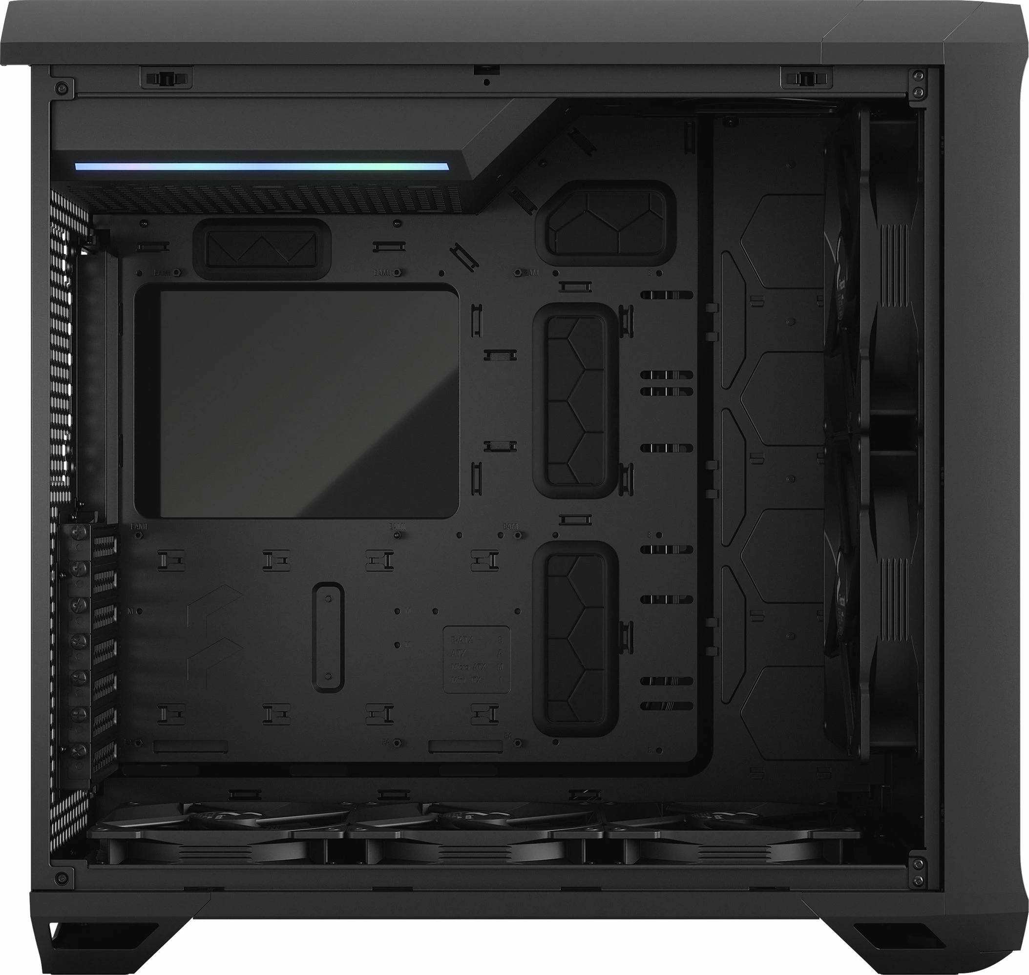 Kasë Fractal Design Torrent TG Light Tint (FD-C-TOR1A-01) Full Tower ATX/eATX, panel xhami të temperuar, 5 ventilatorë, e zezë