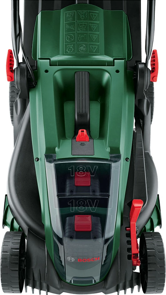 Kositës bari Bosch 37-550, pa kabllo, 18V, 37cm, 40L, e gjelbër/zezë