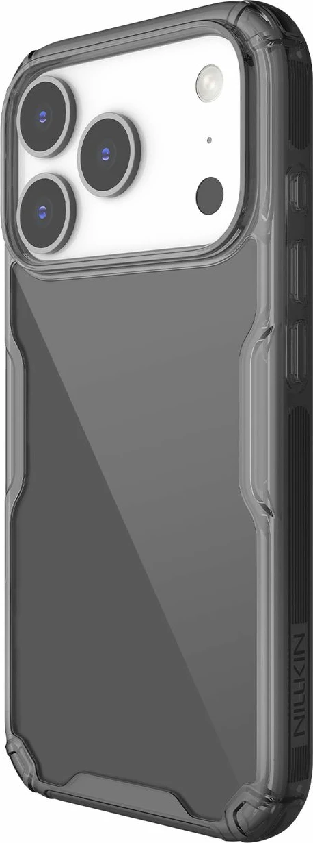 Mbështjellës Nillkin Nature TPU Pro për iPhone 17 Pro, gjysmë-transparent, i zi