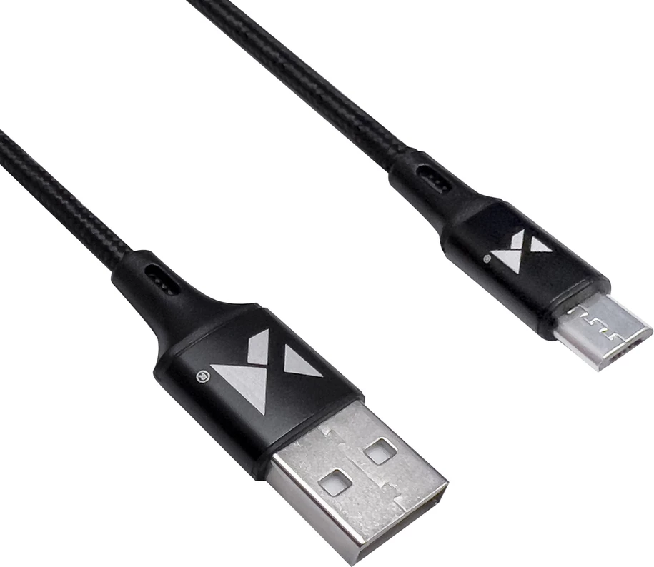 Kabllo USB-microUSB Wozinsky WUC-M1B, 1m, 2.4A, e zezë