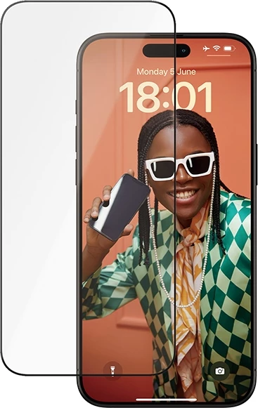 Mbrojtës ekrani qeramik PanzerGlass për iPhone 15 Pro Max, me kornizë pozicionimi
