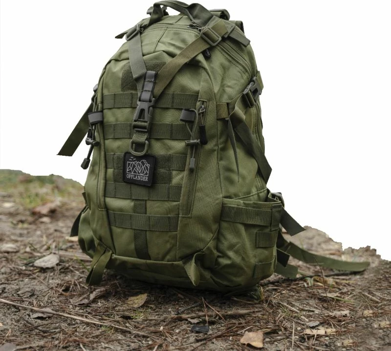Çantë shpine për turizëm Offlander Survival Trekker, 25L, e gjelbër
