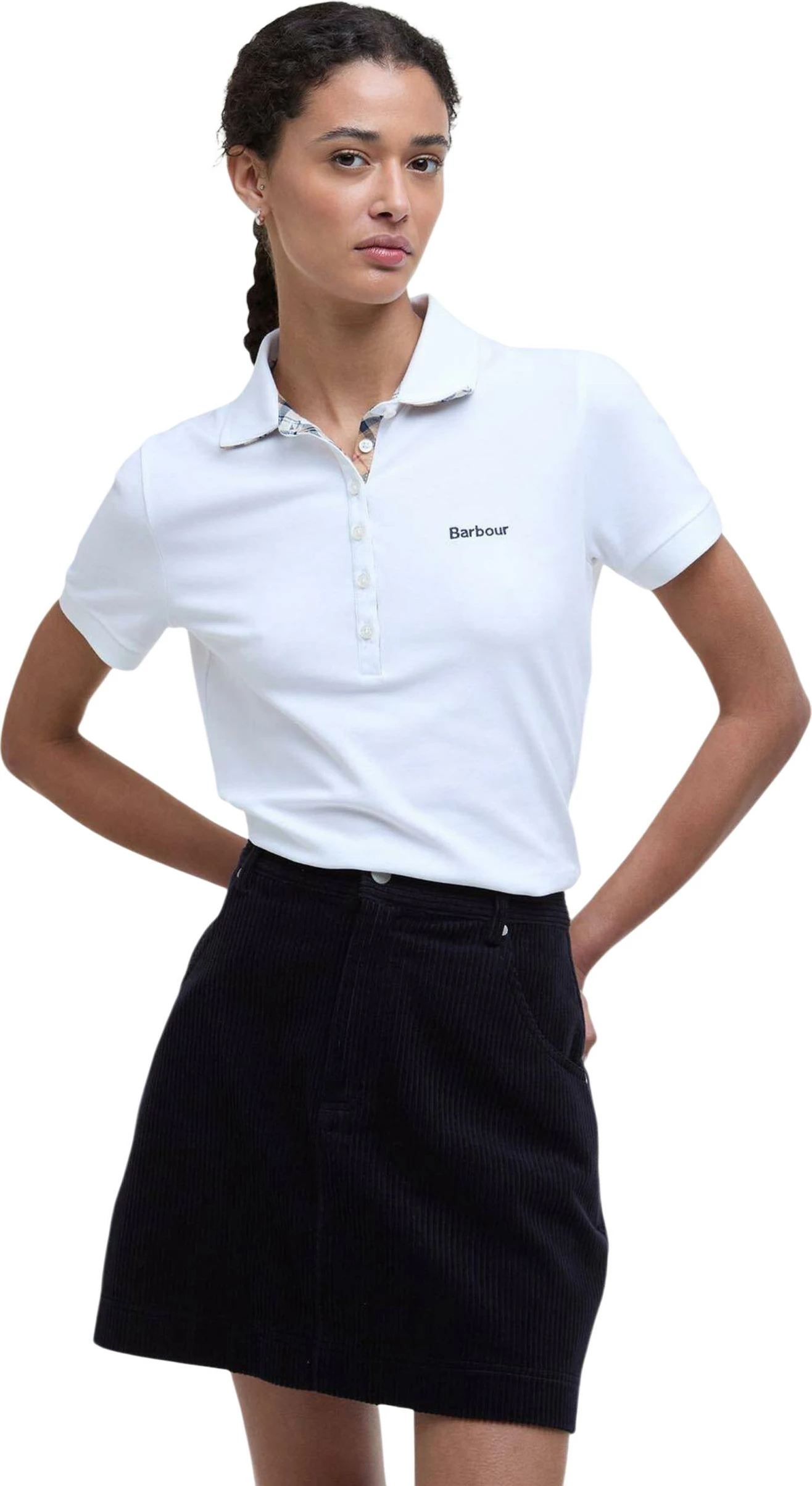 Maicë polo për femra Barbour Portsdown LML0634, e bardhë