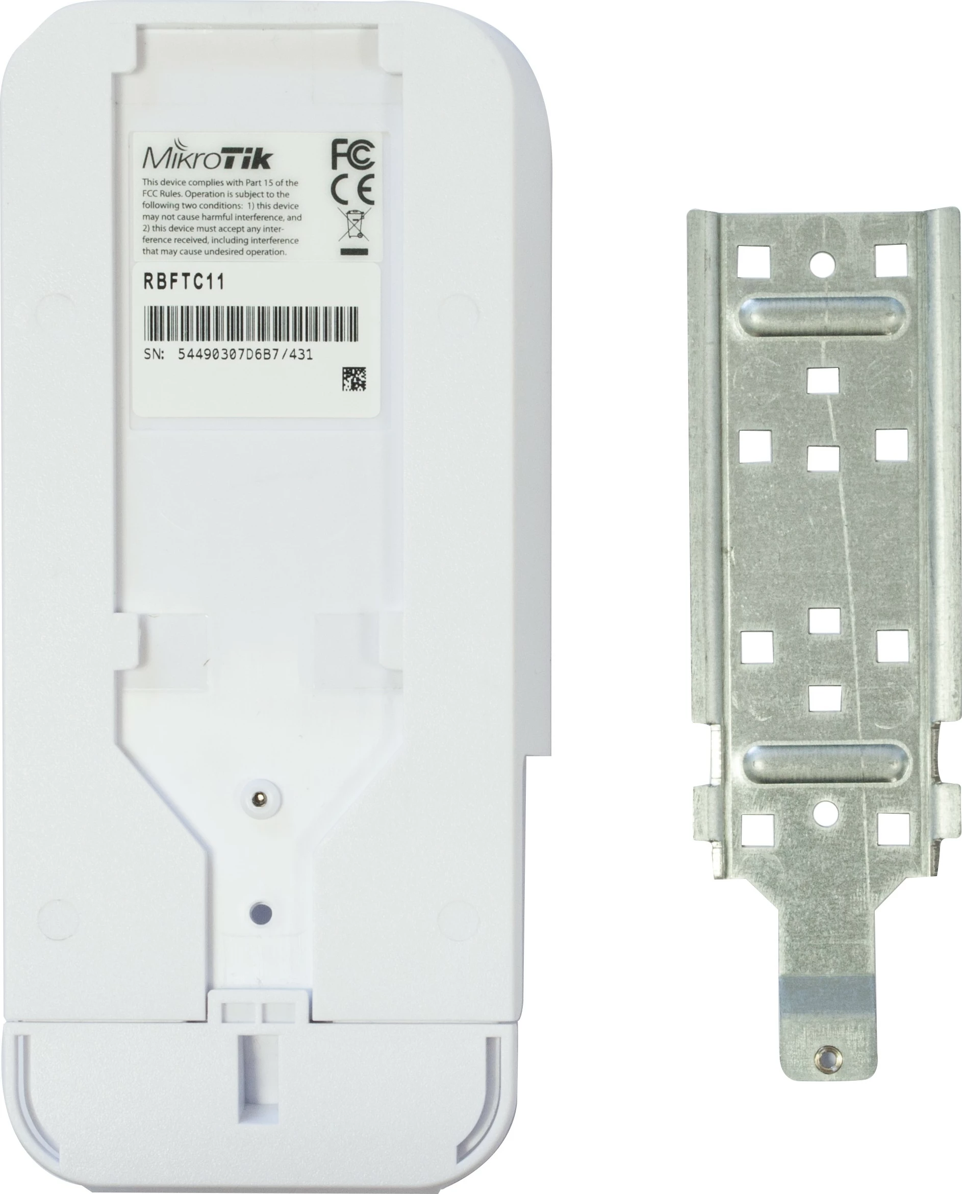 Konvertues fibër në bakër MikroTik FTC, IEEE 802.3af, Gigabit Ethernet, SFP, i bardhë