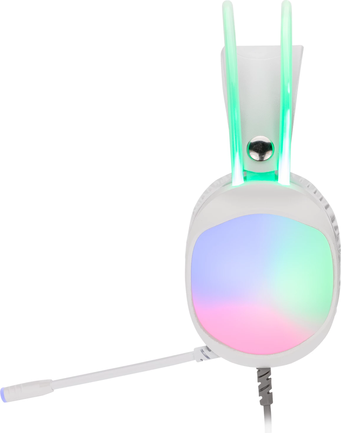 Kufje gaming Marvo HG8959 LUMI 40, me kabllo, RGB, USB + 3.5mm, driver 50mm, të bardha