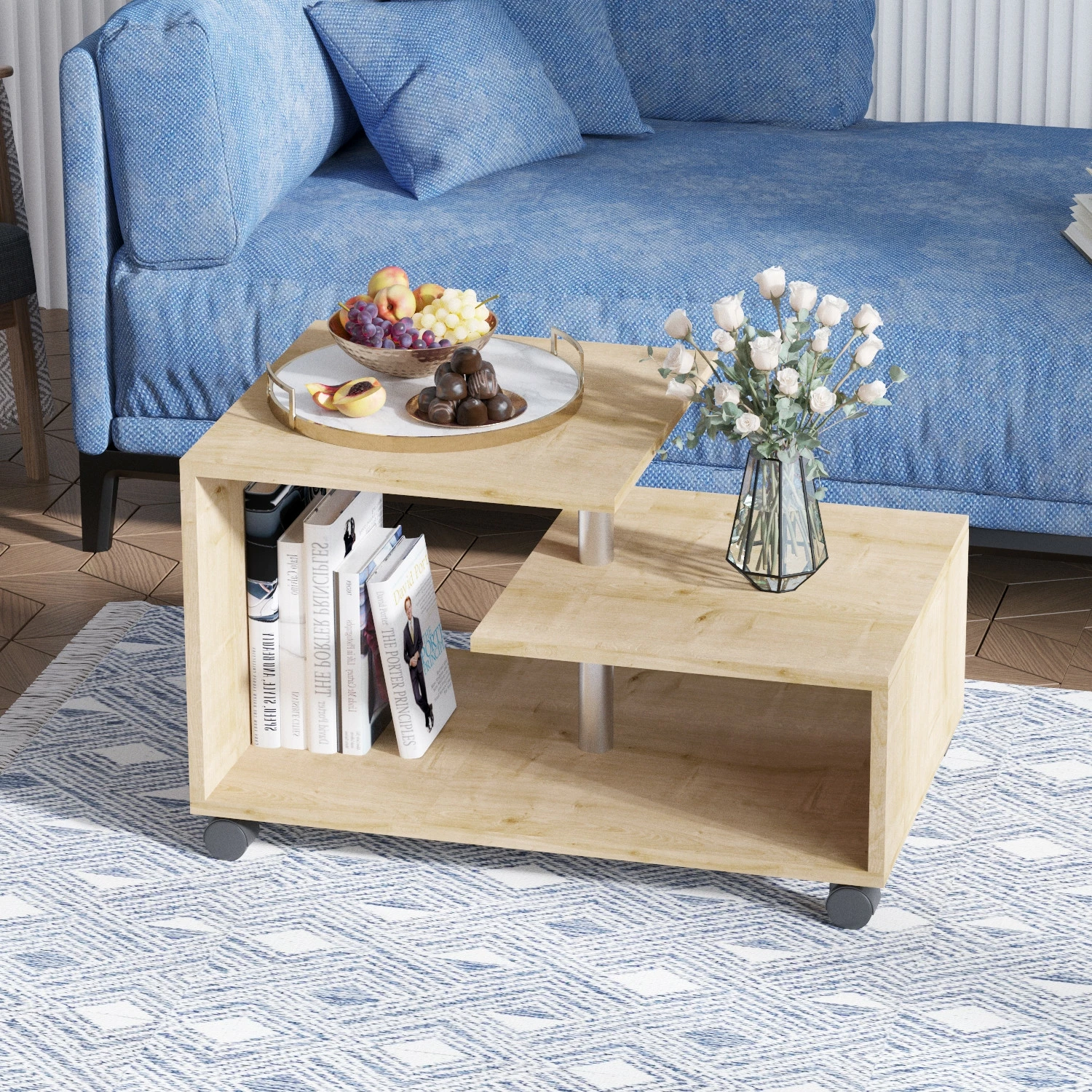 Tavolinë kafeje Hanah Home, ngjyrë Sapphire Oak