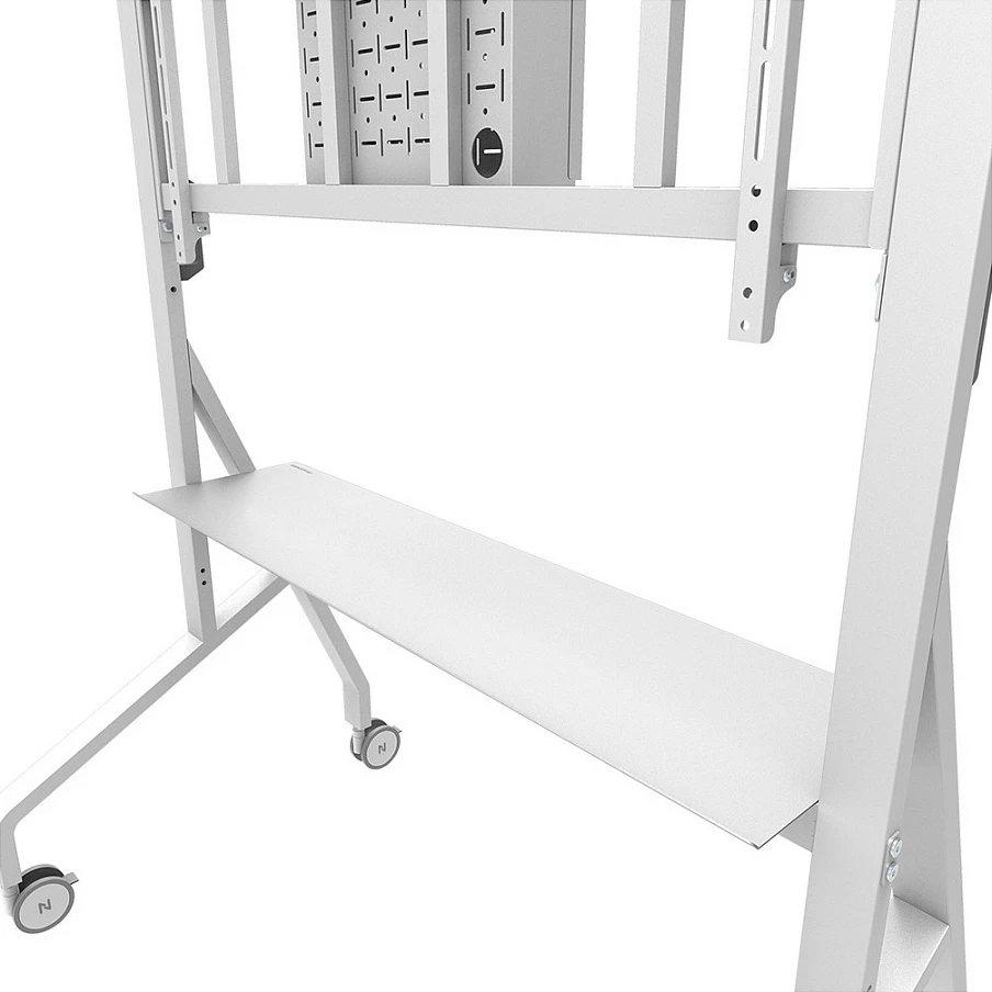 Karrocë multimedia Neomounts FL50-575WH1 MOVE Go XL, për ekran 65"+, VESA, 125 kg, e bardhë