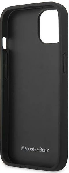 Mbështjellës Mercedes MEHCP13SPSQBK për iPhone 13 mini 5.4", lëkurë, i zi