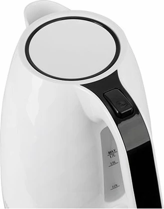 Çajnik elektrik Adler AD1277, 1.7L, 2200W, plastik, i bardhë