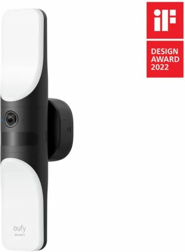 Kamerë sigurie e jashtme me dritë muri Anker eufy Security S100 2K, 1200 lm, 4GB eMMC, Wi‑Fi 2.4GHz, IP65, me kabllo, bardhë/zezë