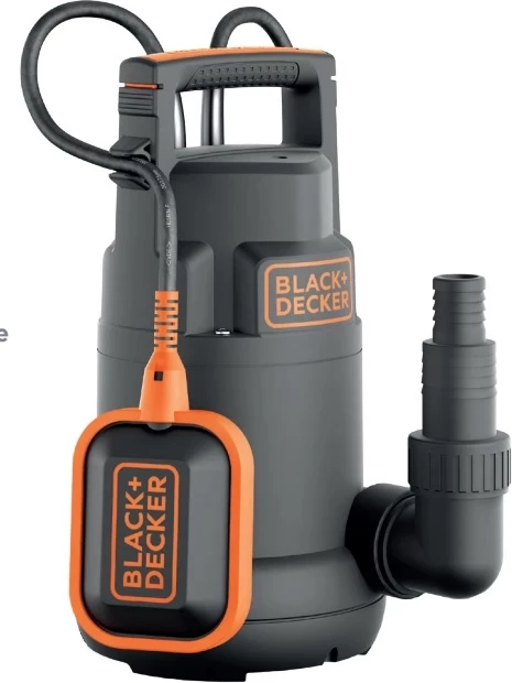Pompë zhytëse për ujë të pastër Black&Decker BXUP250PCE 250 W 6000 l/h, zi/portokalli