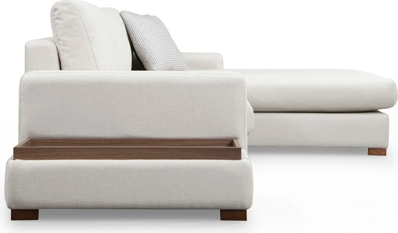 Këndore Atelier del Sofa, Loop 19, me tavolinë, e bardhë