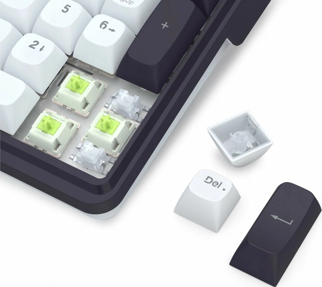 Tastierë gaming mekanike Redragon TERRAFLARE K762WB-RGB-PRO, full-size 104 taste, Bluetooth/2.4GHz/USB, RGB, hot-swap, PBT, bateri 4000mAh, QWERTY US, e zezë, set me receiver 2.4GHz