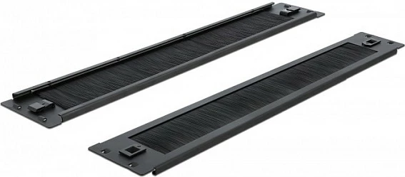 Panel furçe menaxhim kabllosh DeLOCK 19" 2U, montim pa vegla, i zi