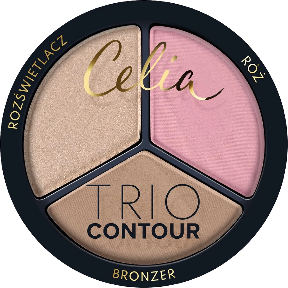 Set për konturim fytyre Celia Trio Contour Face Contouring Powder 01 për femra, 1 copë
