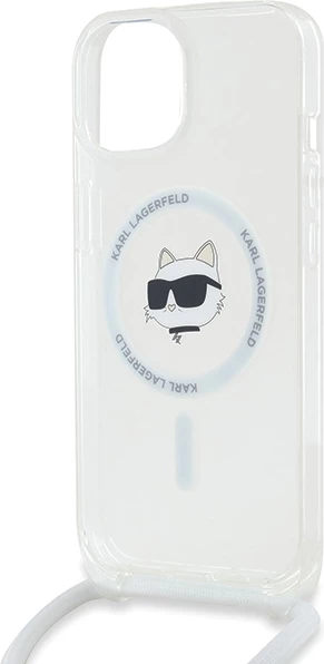 Mbështjellës Karl Lagerfeld IML Choupette Head & Cord MagSafe për iPhone 13/14/15, Transparent