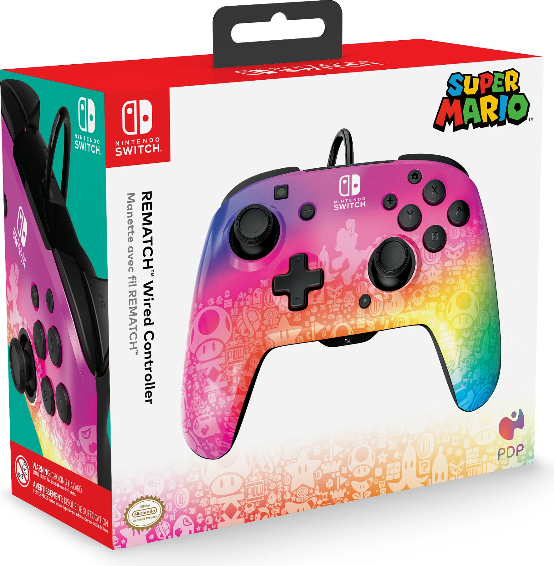 Gamepad PDP REMATCH Wired Controller Star Spectrum, USB, për Nintendo Switch, Multicolor