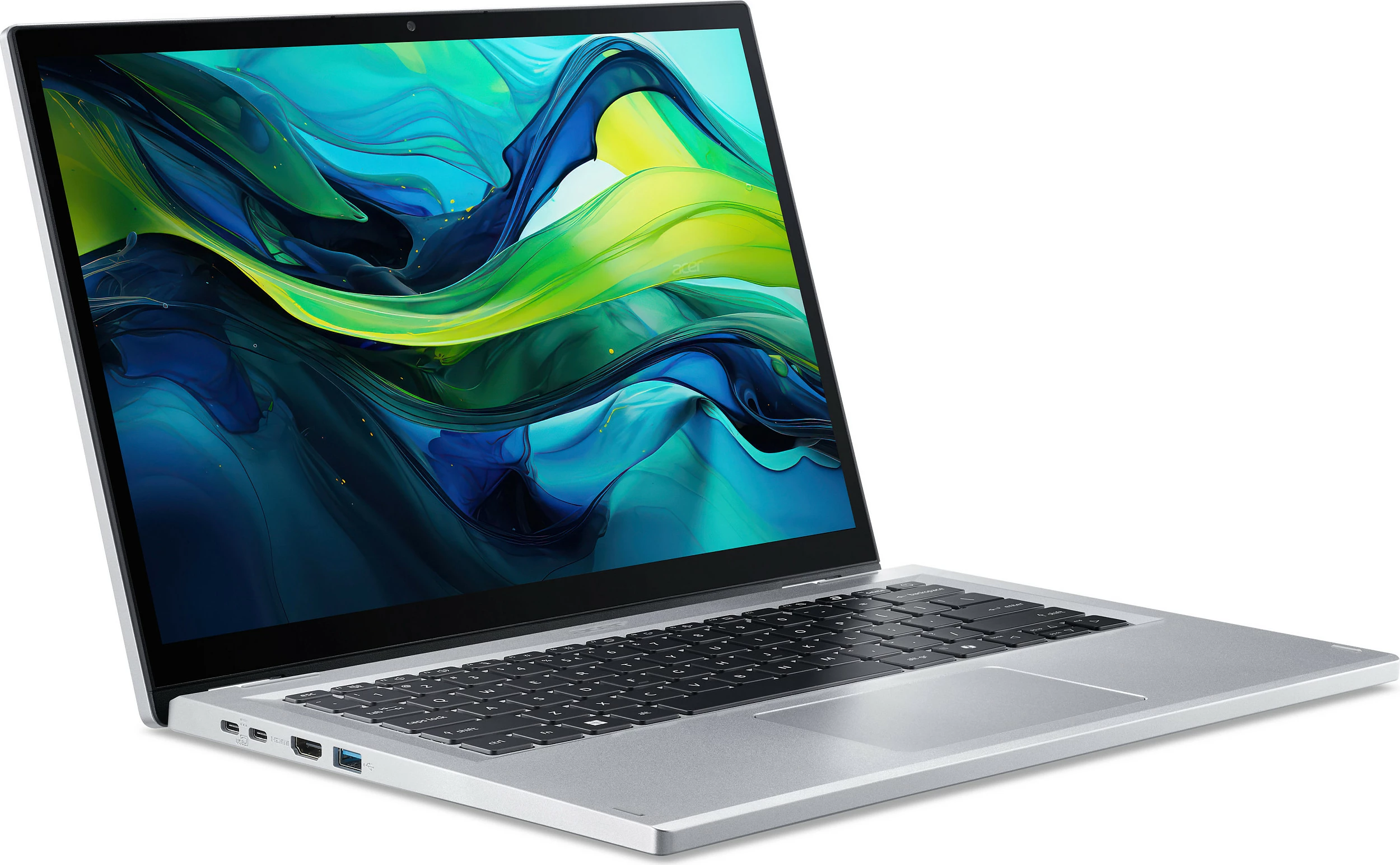 Laptop 2-n-1 Acer Aspire Go Spin 14 AGSP14-31PT-325W, Intel Core 3, 8GB RAM Memorje, 512GB SSD, 14" Touch, Windows 11 Home, Pure Silver