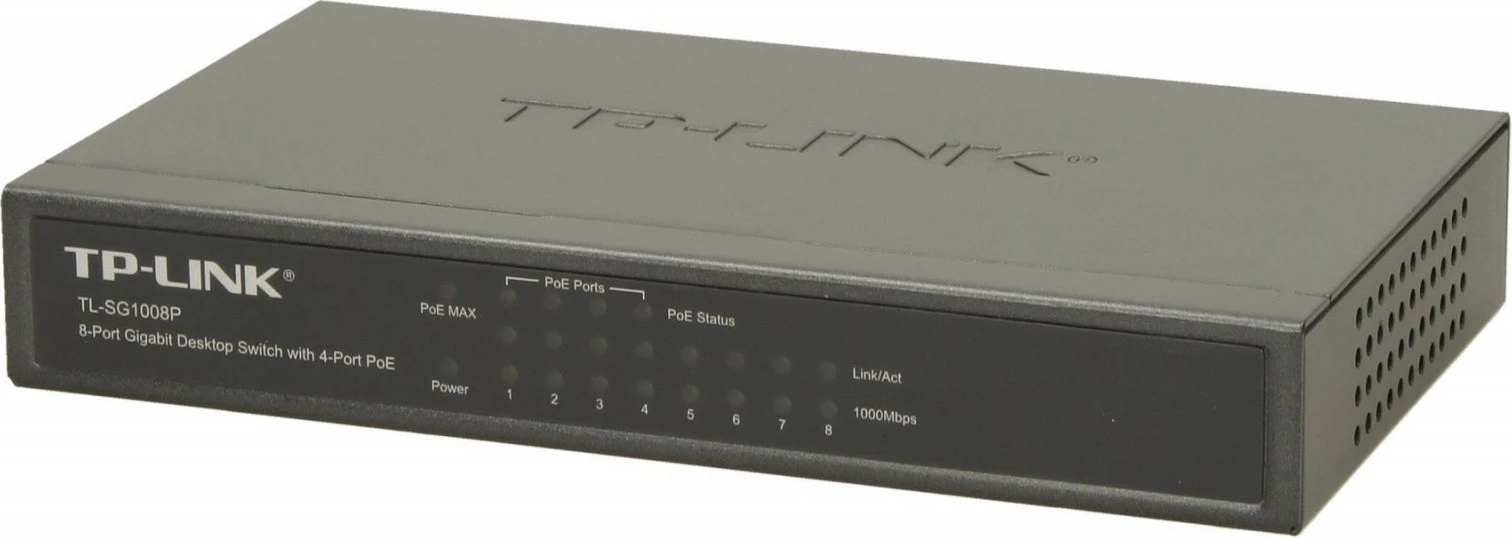 Switch TP-LINK TL-SG1008P, 8 porte Gigabit, 4 PoE, Desktop, i zi