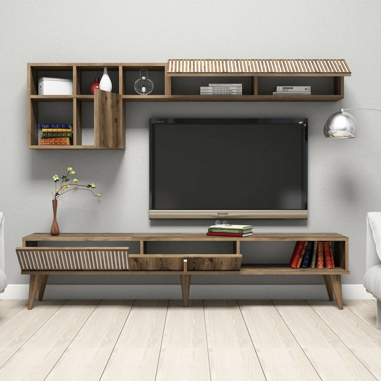 Komodë TV Hanah Home, Milan, ngjyrë arre