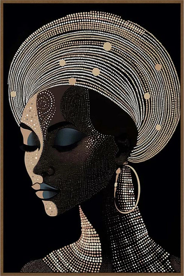 Pikturë dekorative Black Soul, kanavacë, kornizë druri e zezë-kafe, 83x123x4cm