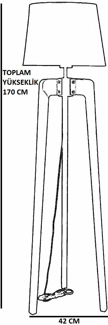 Llambë dyshemeje Opviq, ngjyrë arre e zezë, model modern, 170cm