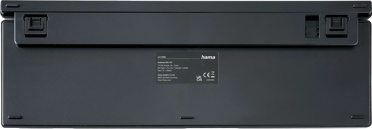 Tastierë Hama WK-750, multi-device, wireless, e zezë