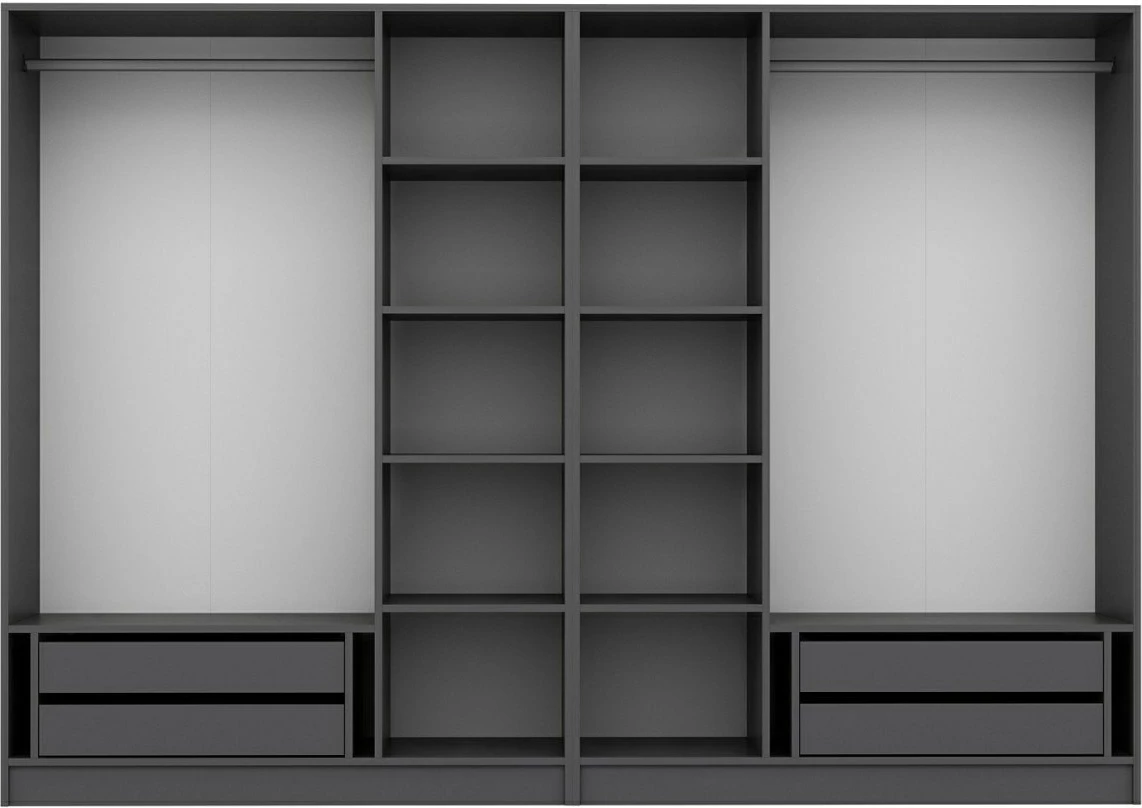 Dollap për dhomë gjumi, ngjyrë antracit, Skye Decor, 5044