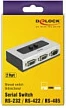 Switch serial DeLOCK 87729, RS-232/RS-422/RS-485, manual, DB9, zi/gri