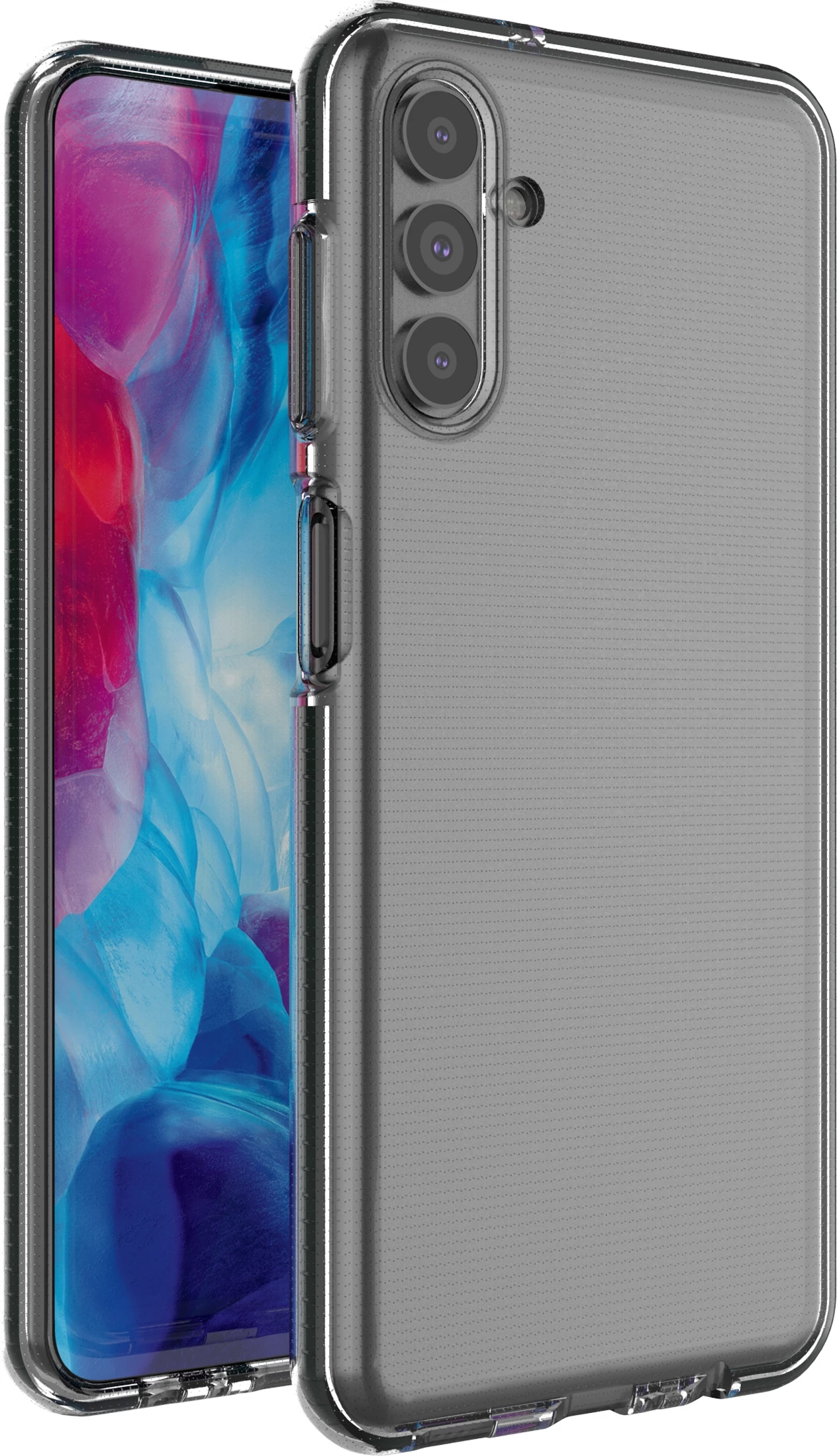 Mbështjellës Hurtel Spring Case për Samsung Galaxy A13 5G, xhel, i hollë, i tejdukshëm me kornizë të zezë