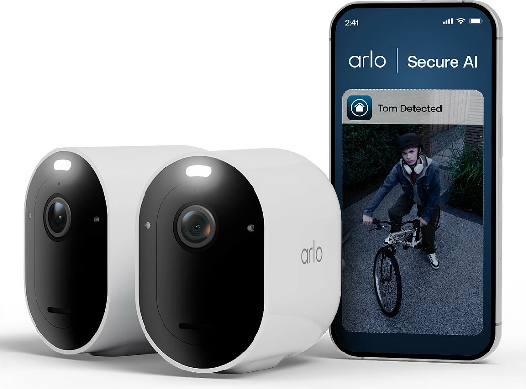 Kamerë sigurie ARLO Pro 6 2K+ (x2), IP Outdoor, Wired & Wireless, 160°, Night Vision me ngjyra, e bardhë