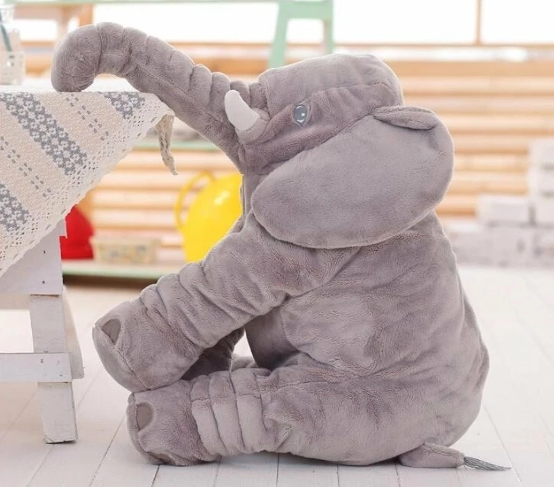 Jastëk lodër pelushi elefant, Gotel B48L, 70 cm, gri