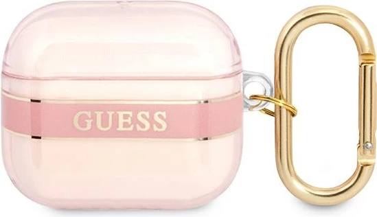 Mbështjellës Guess për AirPods 3, Strap Collection, Rozë