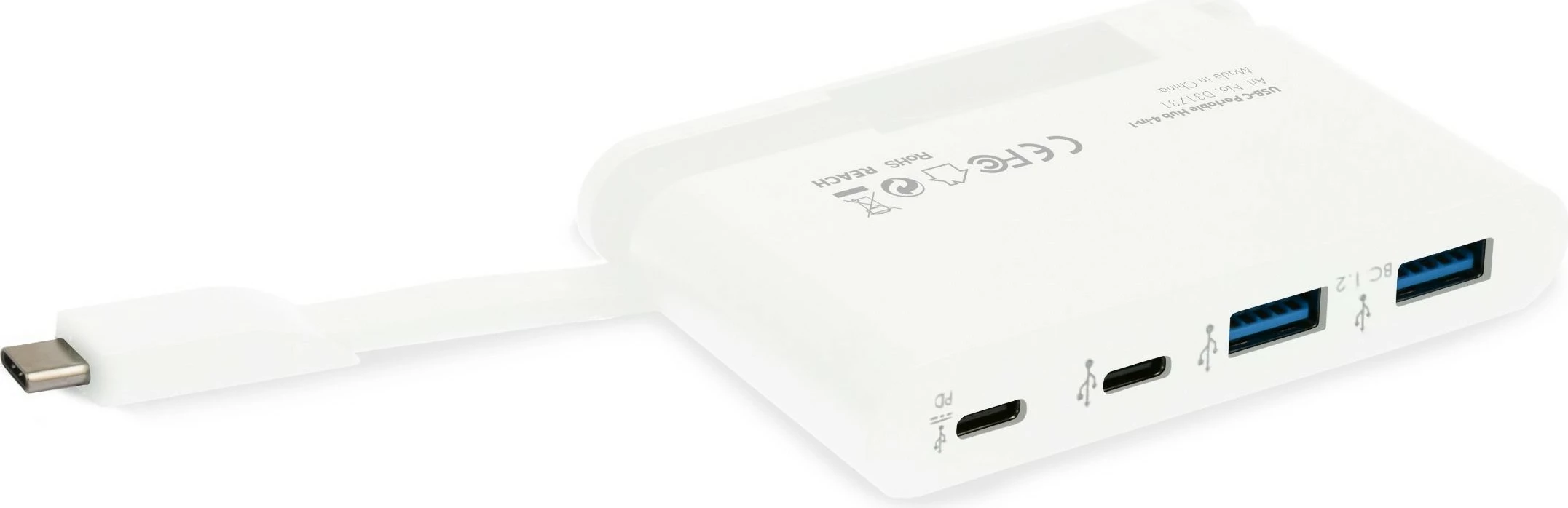 Hub USB-C DICOTA D31731, 100 W, Bardhë