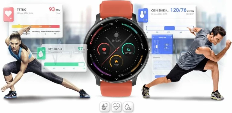Smartwatch Gravity për meshkuj, e zezë