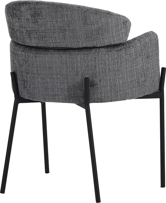 Karrige Tolerse Inart, ngjyrë gri e lehtë, këmbë metalike të zeza, 58x57x80cm