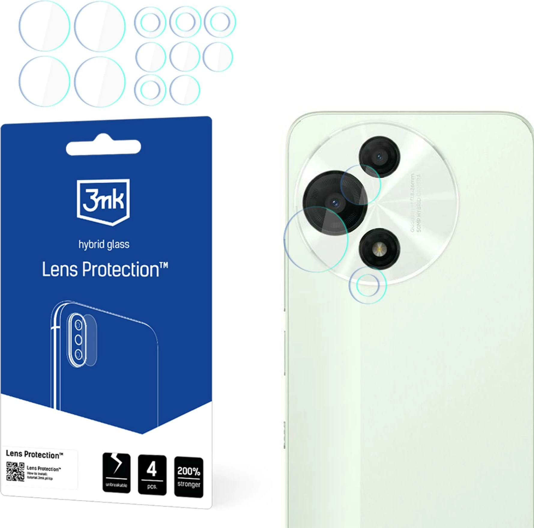 Mbrojtës xhami për kamerë 3mk Protection për TCL 60 5G / 60R 5G / 60 SE NXTPAPER 5G, set