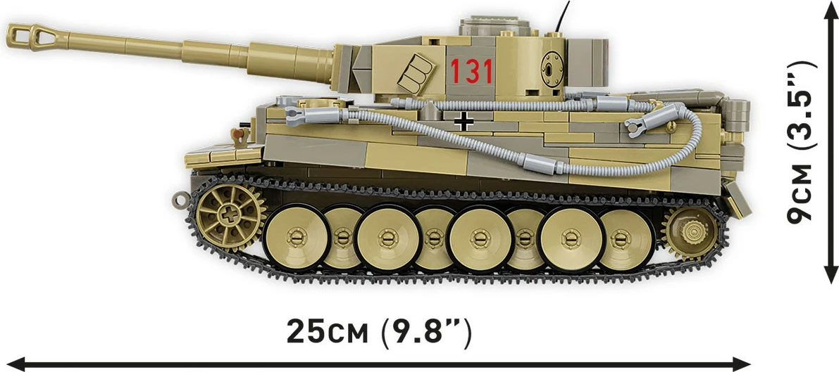 Set ndërtimi Cobi Klocki Panzer VI Tiger I no 131, 898 pjesë, me figurë, e verdhë