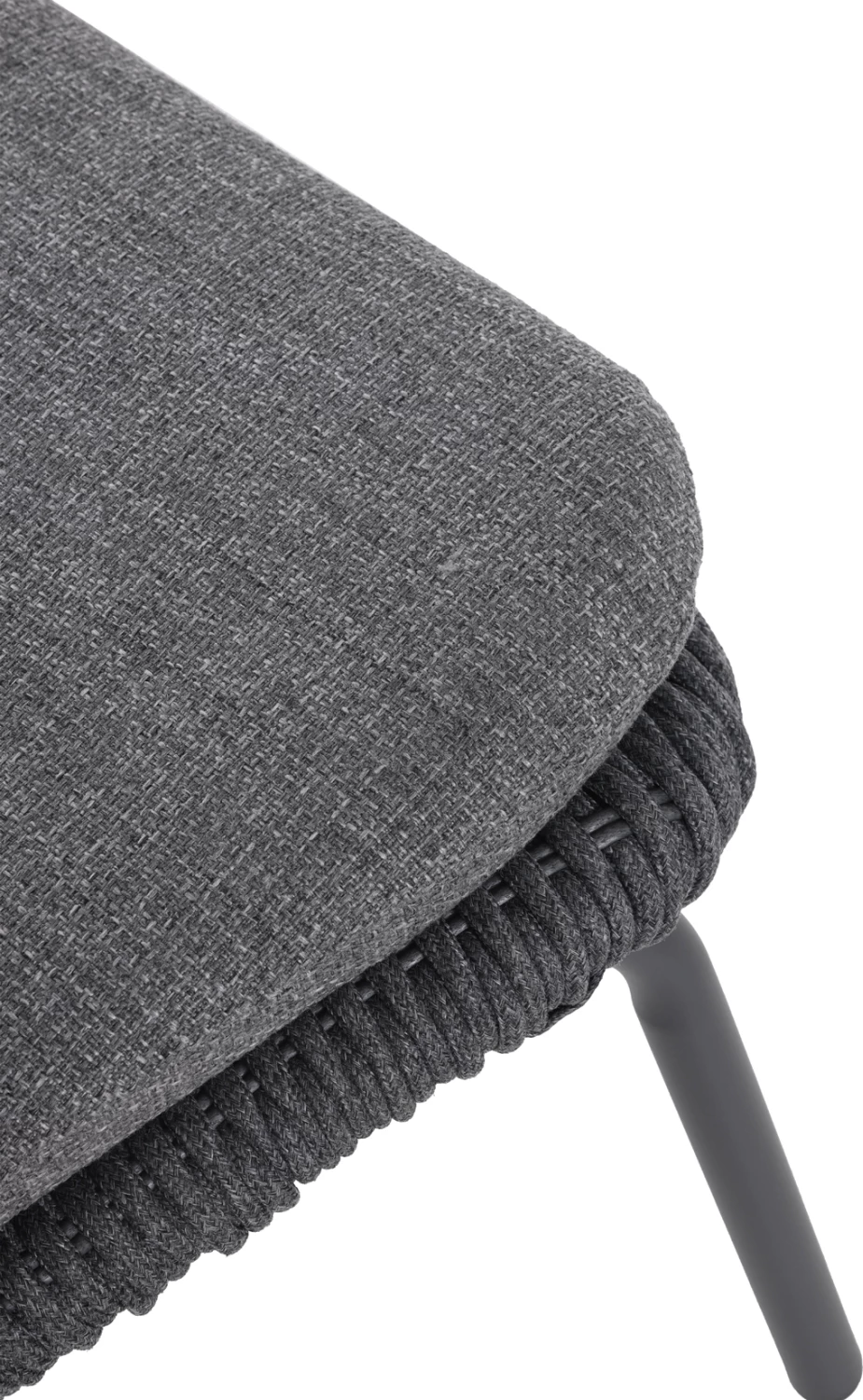 Karrige lounge me këmbështetëse për këmbë, ngjyrë qymyr, alumin & jastëkë, TEMPORAL CD6400.02, 83.5x91x115cm