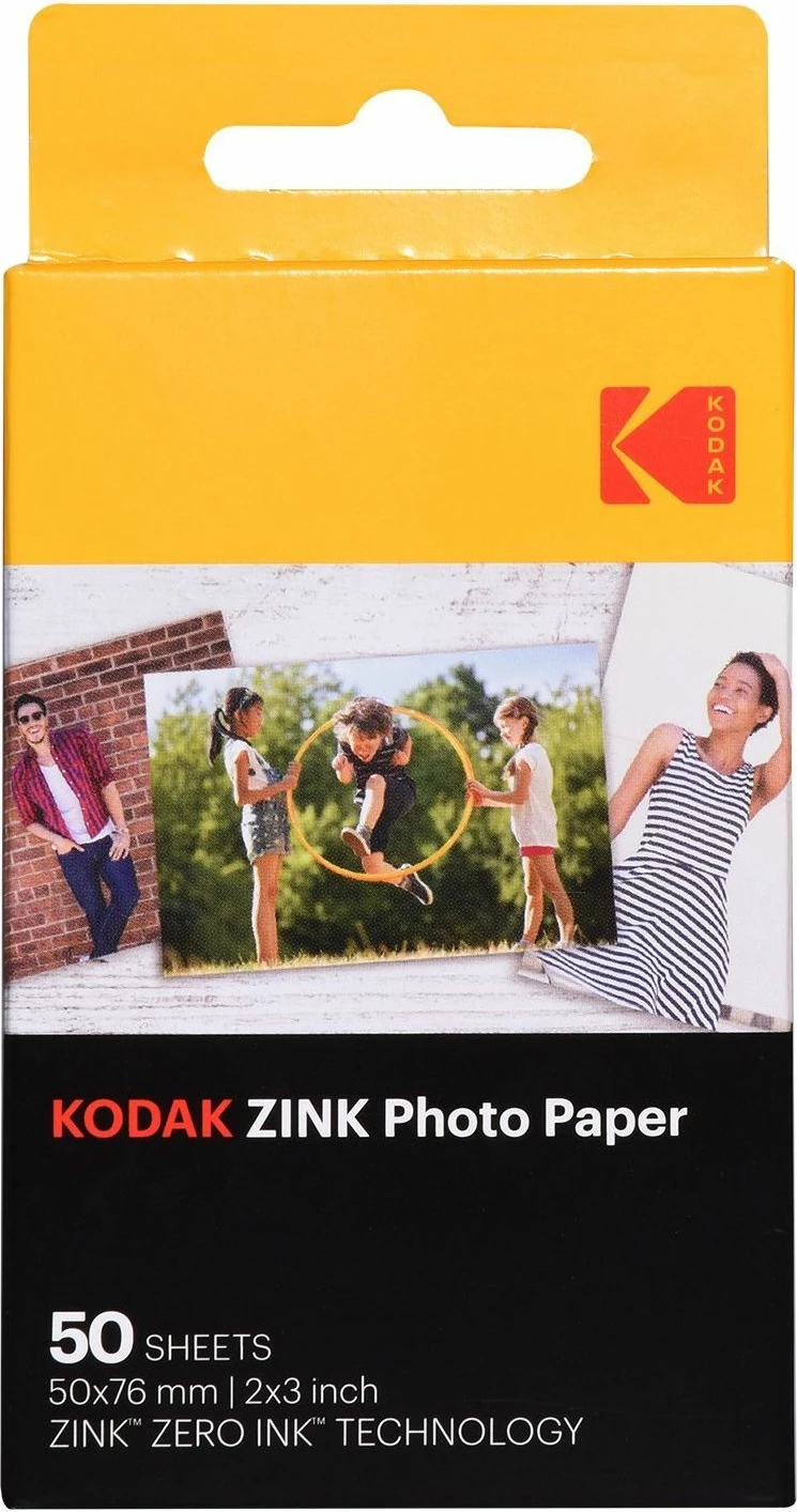 Letër fotografike instant Kodak ZINK 5x7.6 cm (2x3 inç), 50 copë