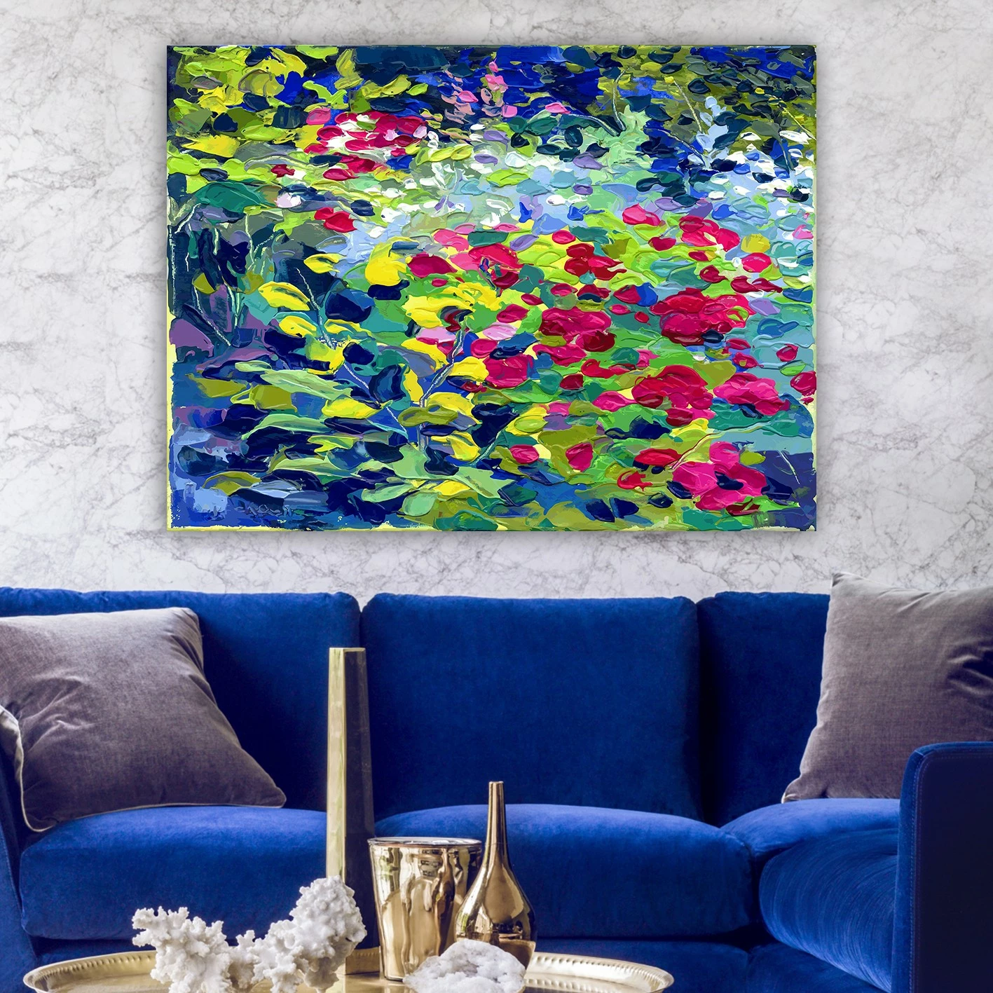 Pikturë dekorative në kanavacë, shumëngjyrëshe, 70x100cm, 89378563_70100