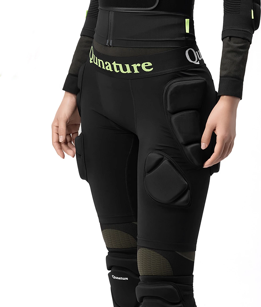 Shortse mbrojtëse ijeve Qunature Ski Advanced L, EVA, të zeza