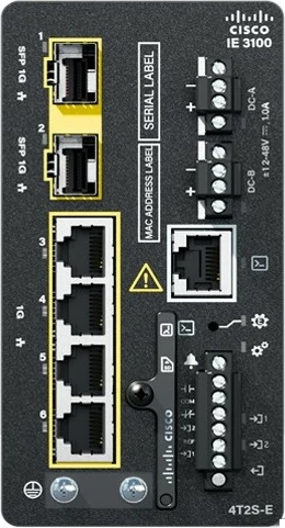 Switch Cisco Catalyst IE3100, Managed, 4 porta Gigabit, 2 SFP, rackmount, i zi