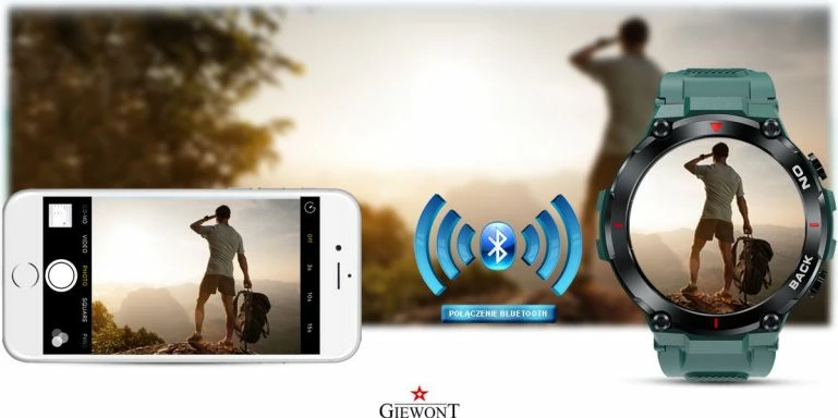 Smartwatch sportiv Giewont, jeshil