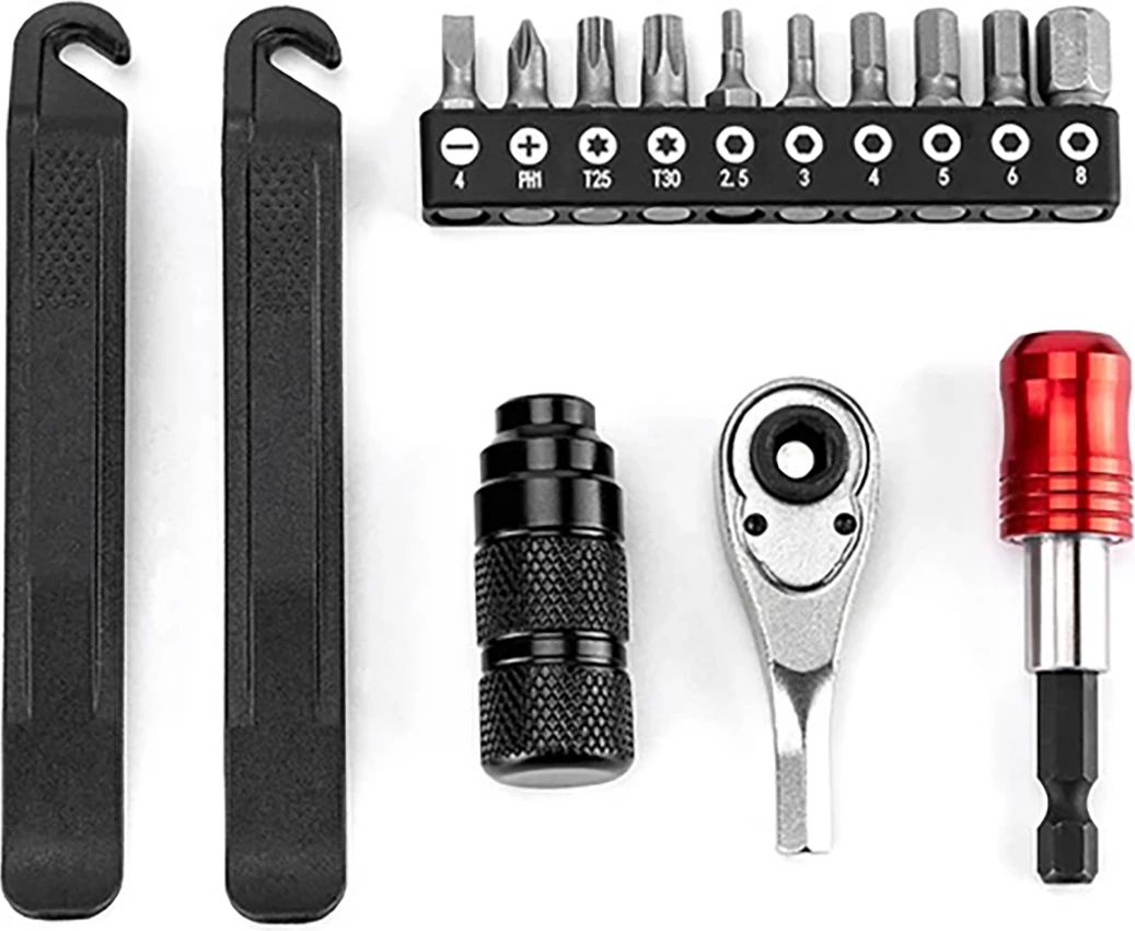 Set mjetesh për riparim biçiklete Rockbros 43210049001, me magnet, e zezë