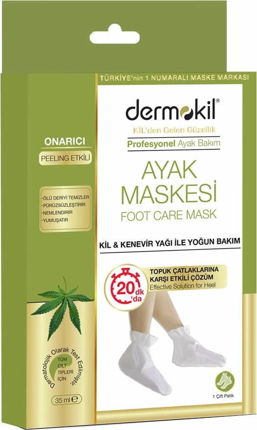 Maskë për kembe nga vaji i kërpit Dermokil, 35ml