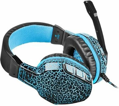 Kufje gaming Fury Hellcat NFU-0863, me kabllo 2 m, Mini Jack 2x 3.5 mm + USB, blu